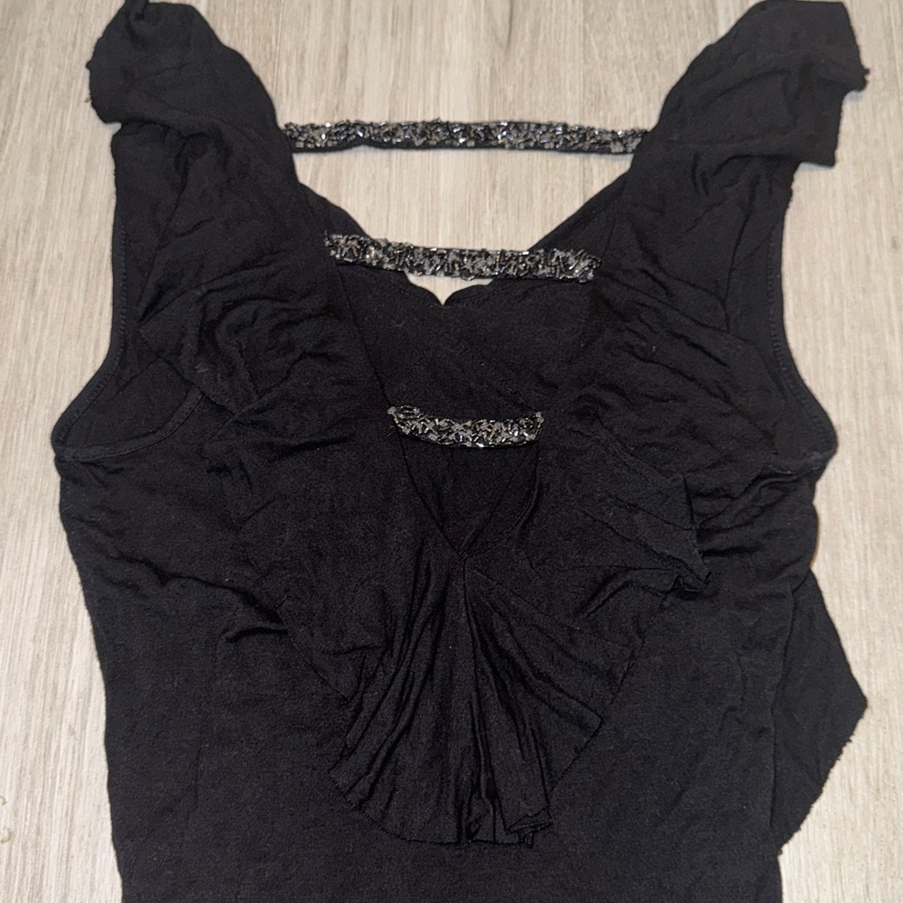 Beaded Ruffle Top - Picture 3 of 7
